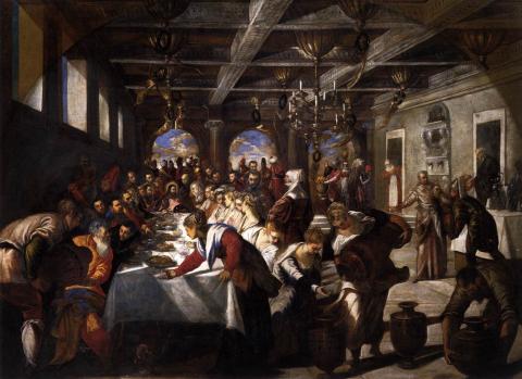 Tintoretto: Marriage at Cana (A kánai mennyegző) 1561